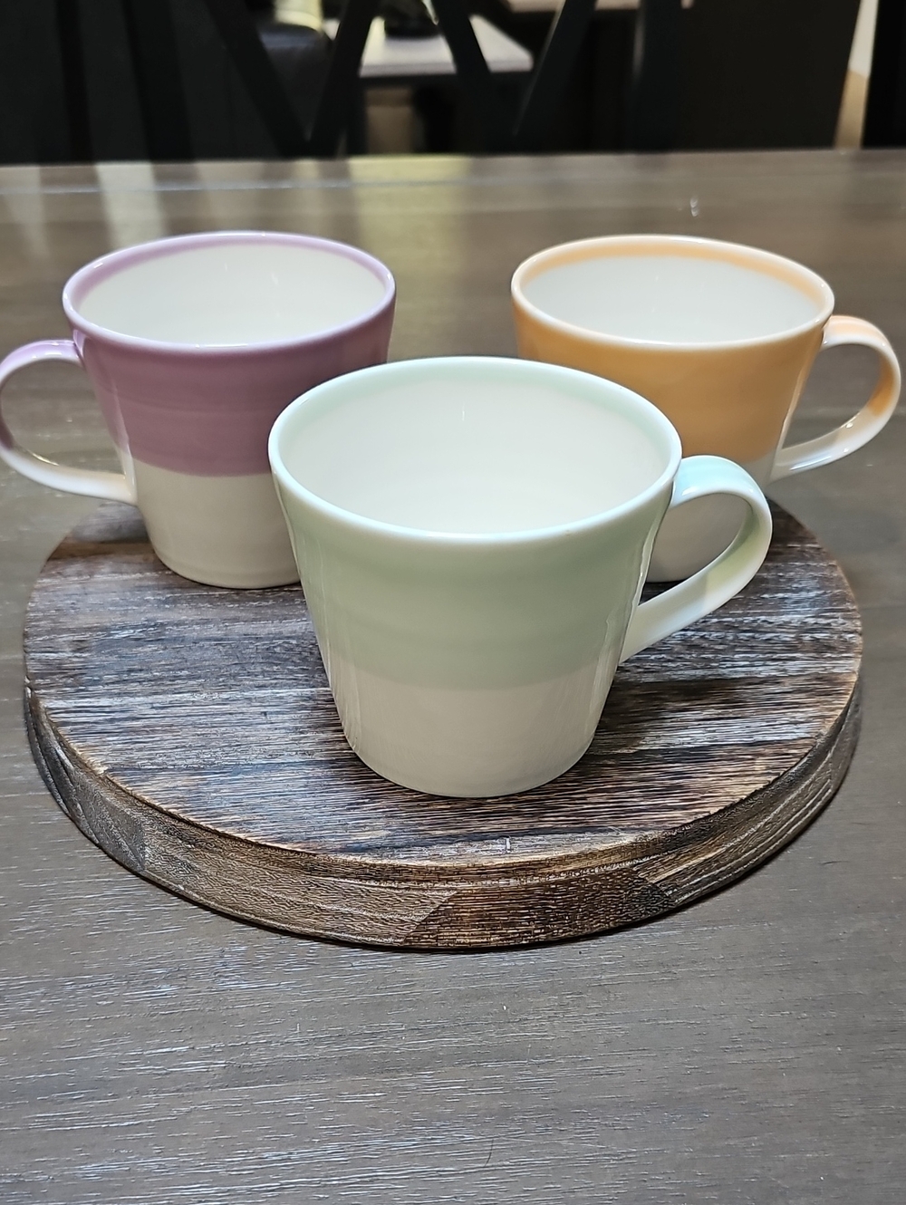 Royal Doulton 1815 Ceramic Coffee Mug - Set of 3 (Lilac, Mint, Peach)